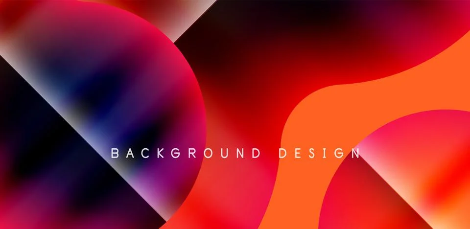 Colorful bubble abstract background with shadow effects. Minimalist geometric Stock Illustration