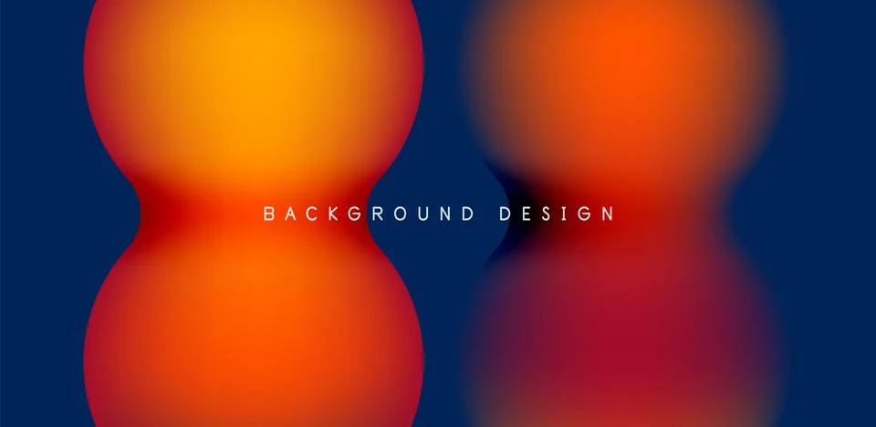 Colorful bubble abstract background with shadow effects. Minimalist geometric Stock Illustration
