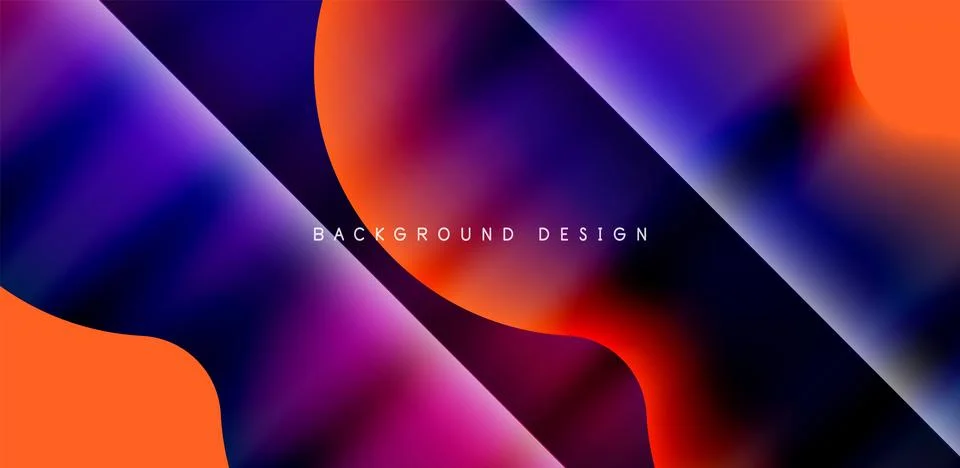 Colorful bubble abstract background with shadow effects. Minimalist geometric Stock Illustration