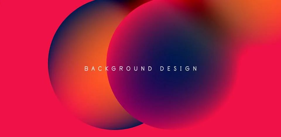 Colorful bubble abstract background with shadow effects. Minimalist geometric Stock Illustration