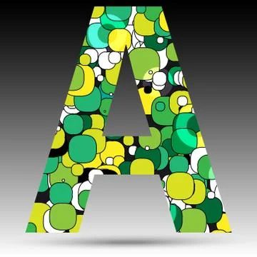 Colorful bubble alphabet Stock Illustration