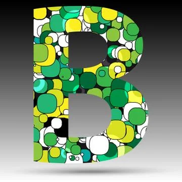 Colorful bubble alphabet Stock Illustration