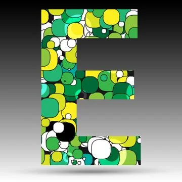 Colorful bubble alphabet Stock Illustration
