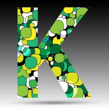 Colorful bubble alphabet Stock Illustration