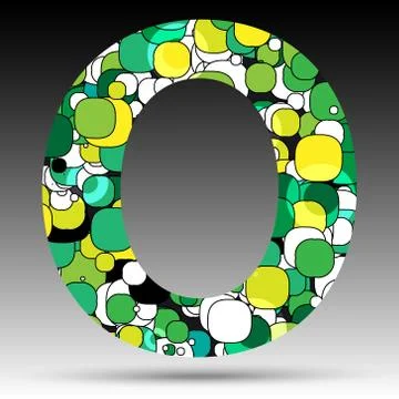 Colorful bubble alphabet Stock Illustration