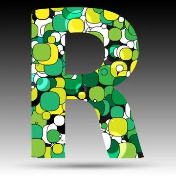 Colorful bubble alphabet Stock Illustration
