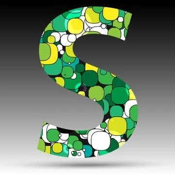 Colorful bubble alphabet Stock Illustration