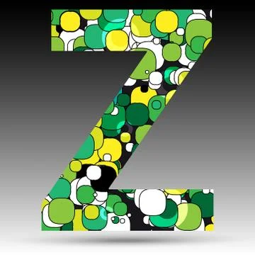 Colorful bubble alphabet Stock Illustration