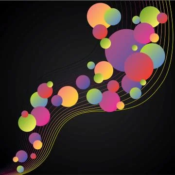 Colorful Bubble Background Stock Illustration