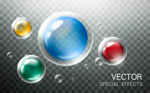 Colorful bubble elements Stock Illustration