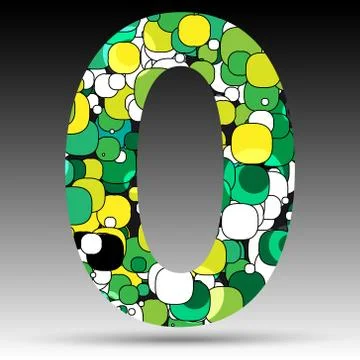 Colorful bubble number Stock Illustration