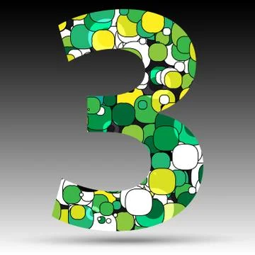 Colorful bubble number Stock Illustration