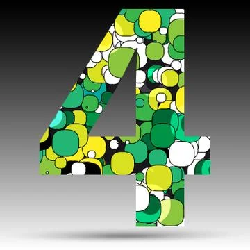 Colorful bubble number Stock Illustration