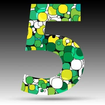 Colorful bubble number Stock Illustration