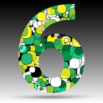 Colorful bubble number Stock Illustration