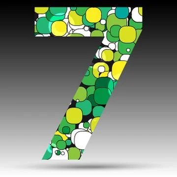 Colorful bubble number Stock Illustration