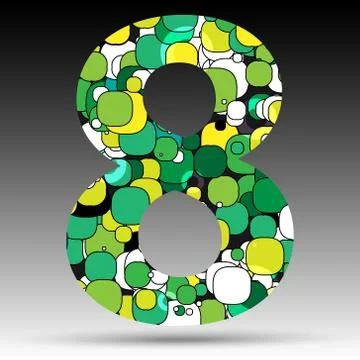 Colorful bubble number Stock Illustration