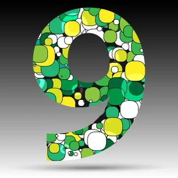 Colorful bubble number Stock Illustration