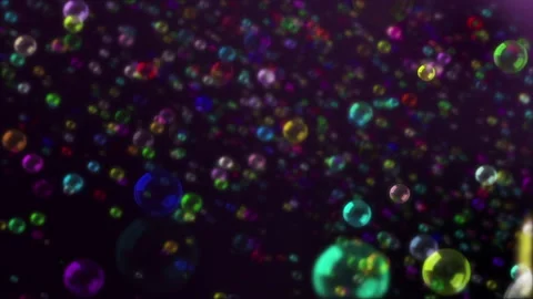 Colorful Bubbles in a 3D animation Stock Footage 241573726