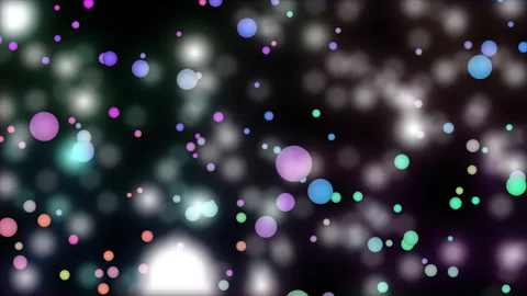 Colorful bubbles abstract motion on background of blurred circles Stock Footage 309881161