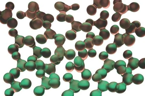 Colorful bubbles, beautiful background for art project. 3D illustration Stock Illustration