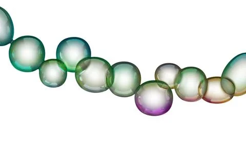 Colorful bubbles, beautiful background for art project. 3D illustration Stock Illustration