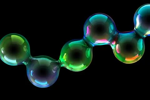 Colorful bubbles, beautiful background for art project. 3D illustration Stock Illustration