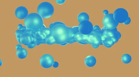 Colorful bubbles, beautiful background for art project. 3D illustration Stock Illustration