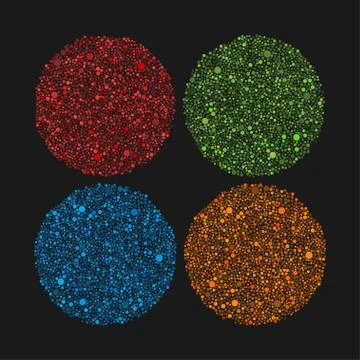 Colorful Bubbles Circles Random Dots. Dots Sphere. Stock Illustration