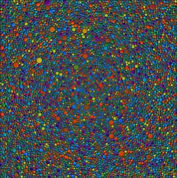 Colorful Bubbles Circles Random Dots. Dots Sphere. Stock Illustration