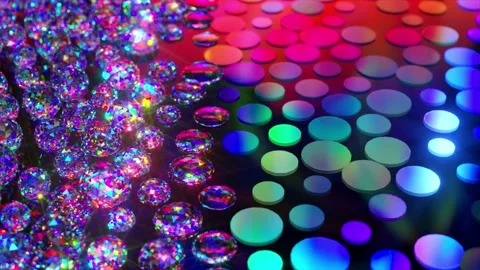 Colorful bubbles explode. 3d render Video stock 164368892