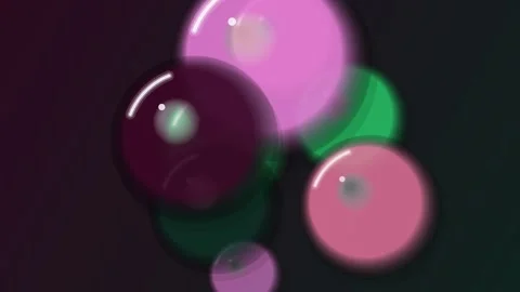 Colorful Bubbles Floating in Dark Space. Stock Footage 329927905