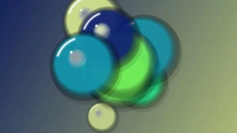 Colorful Bubbles Floating in Gradient Background. Video stock 329927936