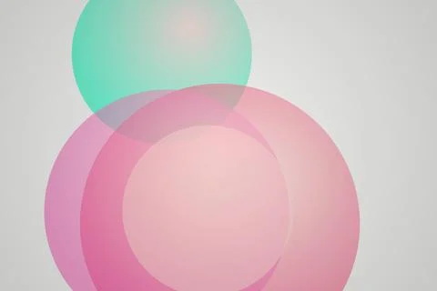Colorful bubbles floating on a soft light background Stock Illustration
