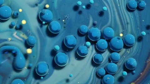 Colorful bubbles of paint. Stock Footage 81017215