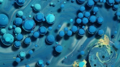 Colorful bubbles of paint. Stock Footage 81017297