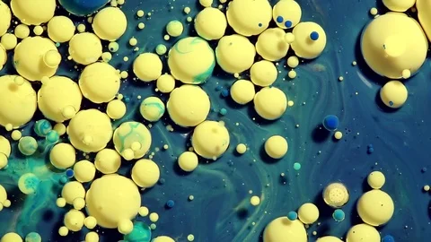 Colorful bubbles of paint. Stock Footage 81017337