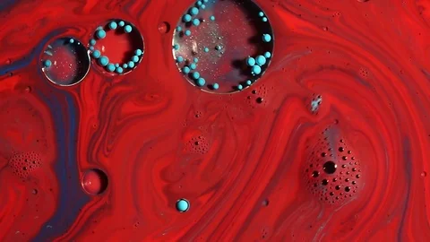 Colorful bubbles of paint. Stock Footage 81072288