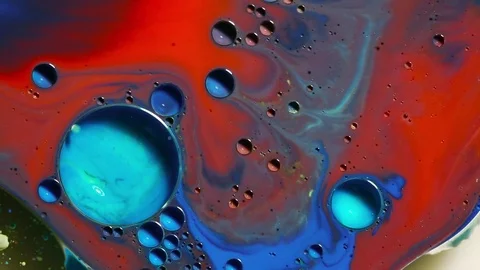 Colorful bubbles of paint. Stock Footage 81146708