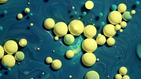 Colorful bubbles of paint. Stock Footage 81246799