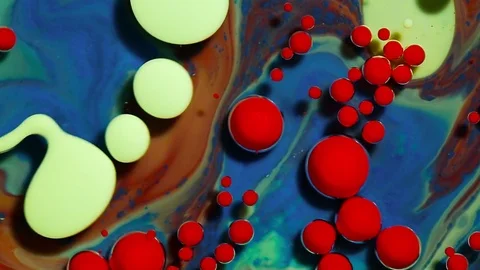 Colorful bubbles of paint. Stock Footage 81246924
