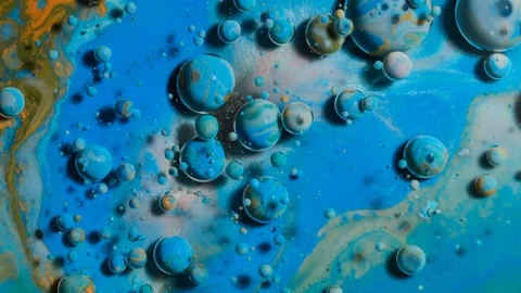 Colorful bubbles of paint. 스톡 동영상 85911635