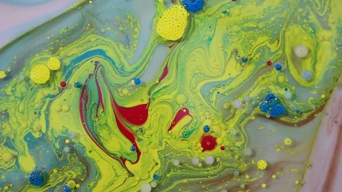 Colorful Bubbles Of Paint Video stock 92039834