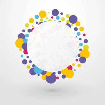 Colorful bubbles with place for text Stock Illustration