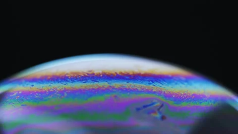 Colorful bubbles soap magic macro shooting Stock Footage 234691411