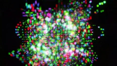 Colorful bubbles sparkling animation Stock Footage 254867626