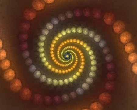 Colorful bubbles spiral vortex. Abstract multicolored background. 스톡 일러스트