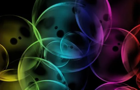 Colorful Bubbles Wallpaper Stock Illustration