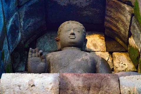 Colorful Buddha. Borobudur. Java island. Indonesia Colorful Buddha. Borobu... Stock-Fotos