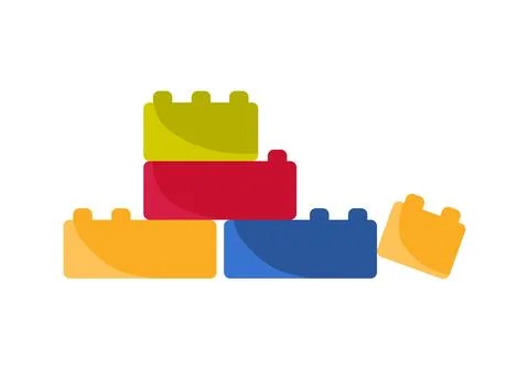 Colorful Building Blocks Designed for Engaging and Creative Play Experiences for Stock Illustration